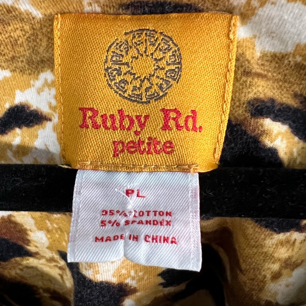 Ruby Rd. Anminal Print Pull Over Top With Bling S… - image 4